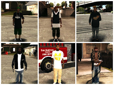 Skin Pack Nova Gang Grove Street Family para GTA San Andreas